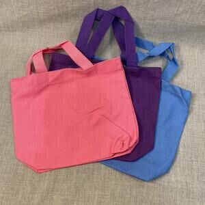 Tote Bags 8”x10” Purple Punk & Blue - Kids Beach Bag